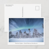 Carte Postale Lueurs boréales Norvège (Devant / Derrière)