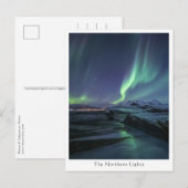 Carte Postale Lueurs boréales Norvège (Devant / Derrière)