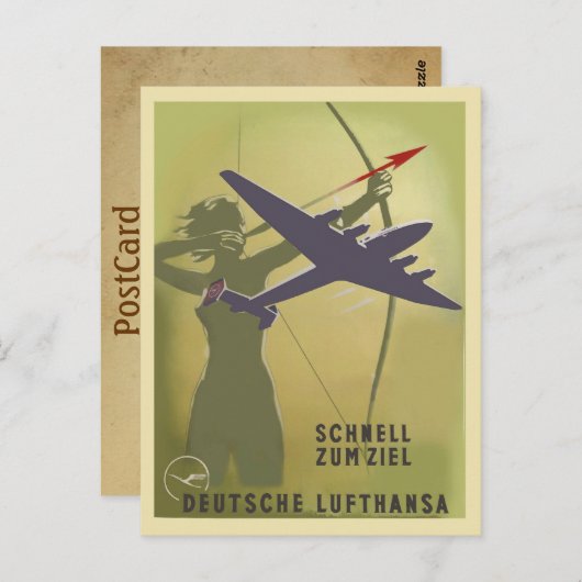 Carte Postale Lufthansa 1937 (Devant / Derrière)