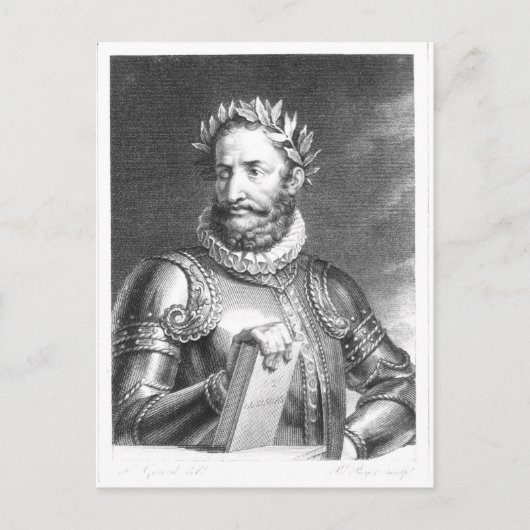 Carte Postale Luiz Vaz de Camoes gravé par B. Roger (Devant)