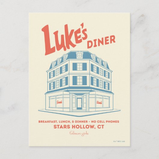 Carte Postale Luke’s Diner Stars Hollow Design (Devant)