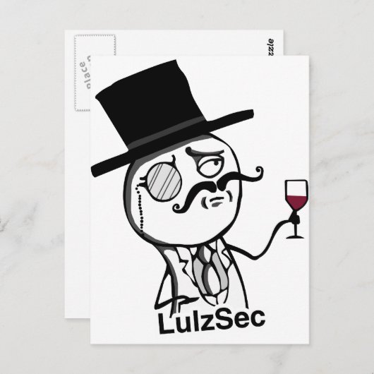 Carte Postale LulzSec (Devant / Derrière)