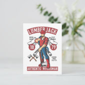 Carte postale LumberJack vintage (Debout devant)