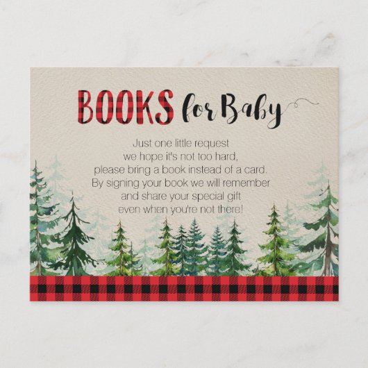 Carte Postale Lumberjack Woodland Forest Livres pour bébé (Devant)