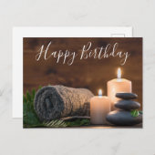 Carte Postale Lumière aux bougies pour des voeux d'anniversaire (Devant / Derrière)