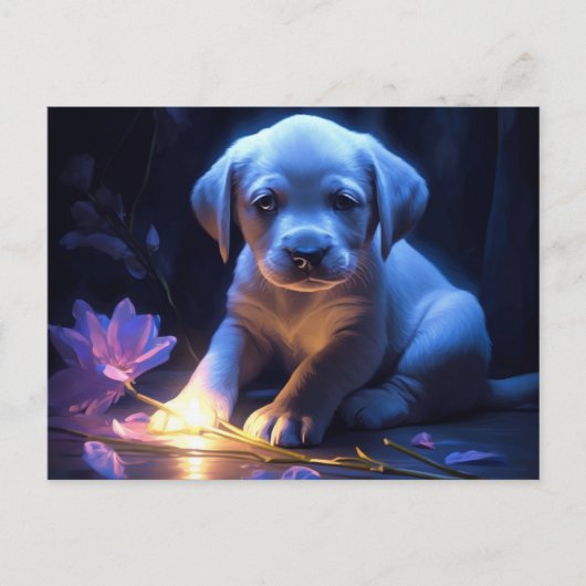 Carte Postale lumière bleue (Devant)