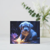 Carte Postale lumière bleue (Debout devant)