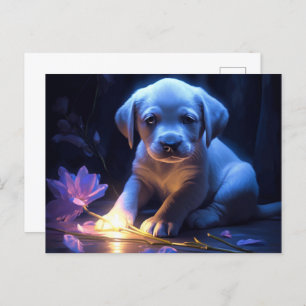 Carte Postale lumière bleue