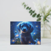 Carte Postale lumière bleue (Debout devant)