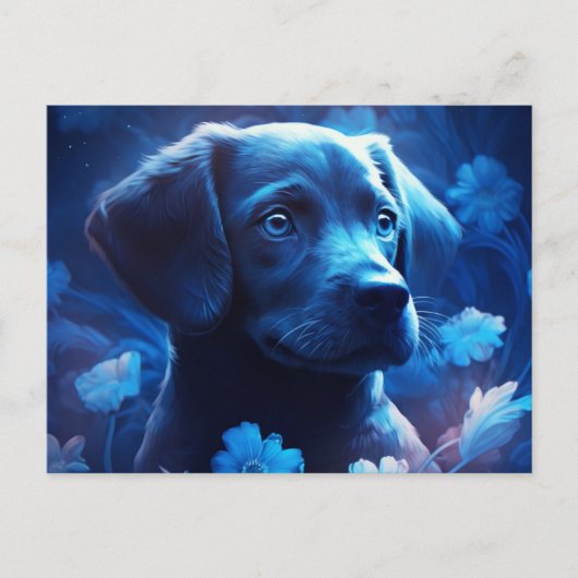 Carte Postale lumière bleue (Devant)