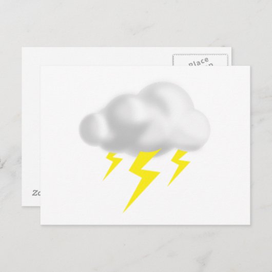 Carte Postale Lumière dans le nuage de tempête (Devant / Derrière)