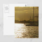 Carte Postale Lumière de bateau doré (Devant / Derrière)