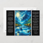 Carte Postale Lumière de cascade de Desiderata (Devant / Derrière)