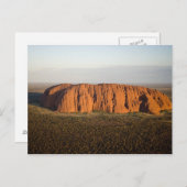 Carte Postale Lumière de fin d'après-midi sur Uluru / Ayers Rock (Devant / Derrière)