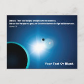 Carte Postale Lumière de l'obscurité - Genèse 1:4 (Devant)