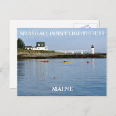 Carte Postale Lumière de Marshall Point, Port Clyde Maine (Devant / Derrière)