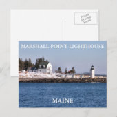 Carte Postale Lumière de Marshall Point, Port Clyde Maine (Devant / Derrière)