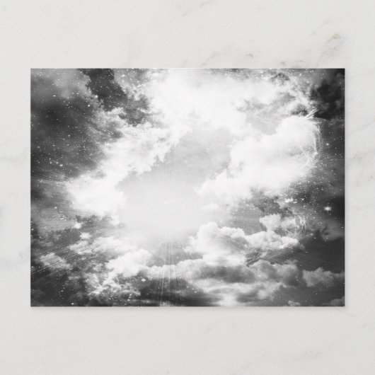 Carte Postale Lumière des nuages noirs et blancs (Devant)