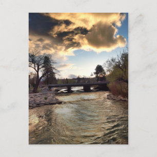 Carte Postale Lumière d'or sur la rivière Truckee