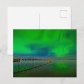 Carte Postale Lumière du Nord | Lac Winnipeg Canada, Manitoba (Devant / Derrière)