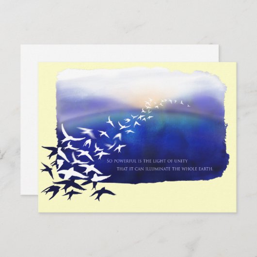 Carte Postale Lumière d'unité (Devant / Derrière)
