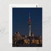 Carte Postale Lumière nocturne Auckland, Sky Tower, (Devant / Derrière)