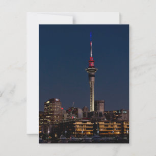 Carte Postale Lumière nocturne Auckland, Sky Tower,