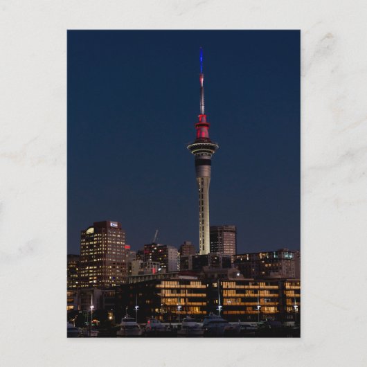 Carte Postale Lumière nocturne Auckland, Sky Tower, (Devant)