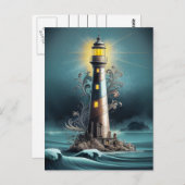 Carte Postale Lumière nocturne des phares (Devant / Derrière)
