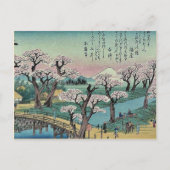 Carte Postale Lumière nocturne sur le pont Koganei par Ando, Hir (Devant)