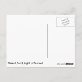 Carte Postale Lumière Orient Point au coucher du soleil (Dos)