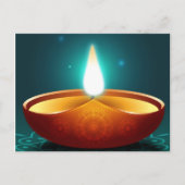 Carte Postale Lumière sur Diwali bleu foncé (Devant)