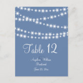 Carte Postale Lumières brillantes bleu clair Numéro de tableau (Devant)