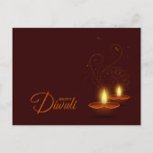 Carte Postale Lumières Chaleureuses Heureux Diwali (Devant)