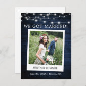 Carte Postale Lumières de caméra instantanée Annonce de mariage  (Devant / Derrière)