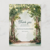 Carte Postale Lumières de jardin enchanté Mariage Remerciements (Devant)