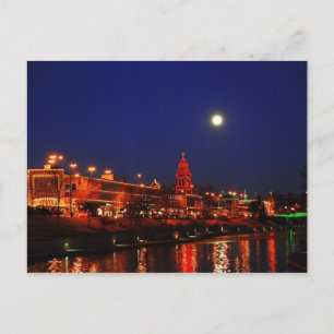 Carte Postale Lumières de Kansas City Plaza sous la pleine lune