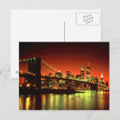 Carte Postale Lumières de New York City (Devant / Derrière)