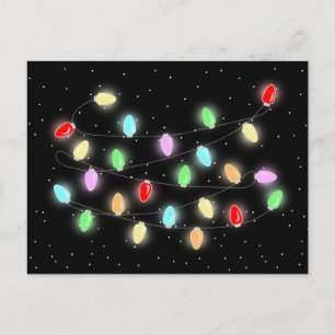 Carte Postale Lumières de Noël colorées