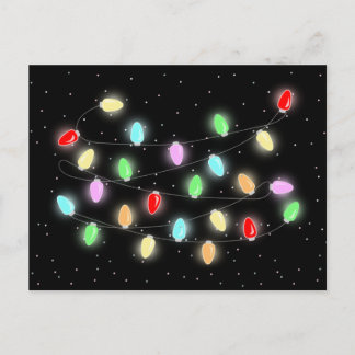 Carte Postale Lumières de Noël colorées