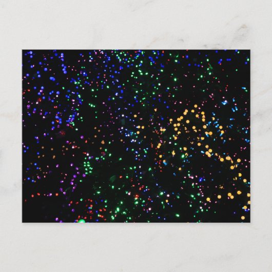 Carte Postale Lumières de Noël de Bokeh (Devant)