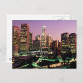 Carte Postale Lumières de nuit de Los Angeles (Devant / Derrière)