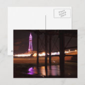 Carte Postale lumières de tour de blackpool (Devant / Derrière)