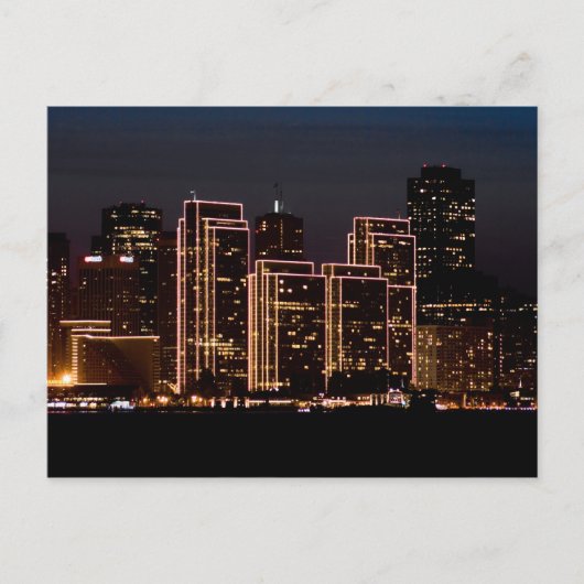 Carte Postale Lumières des vacances de San Francisco (Devant)