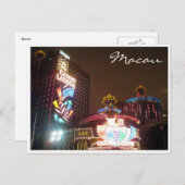 Carte Postale lumières du casino macau (Devant / Derrière)