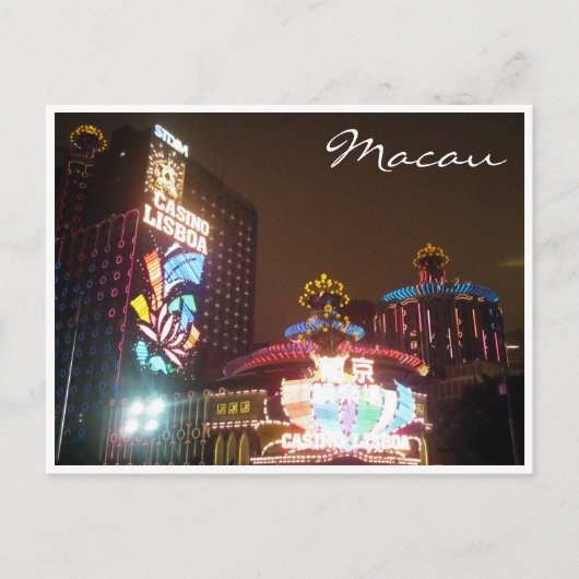 Carte Postale lumières du casino macau (Devant)
