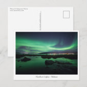 Carte Postale Lumières du Nord (Devant / Derrière)