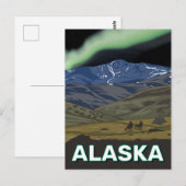 Carte Postale Lumières du nord de l'Alaska (Devant / Derrière)