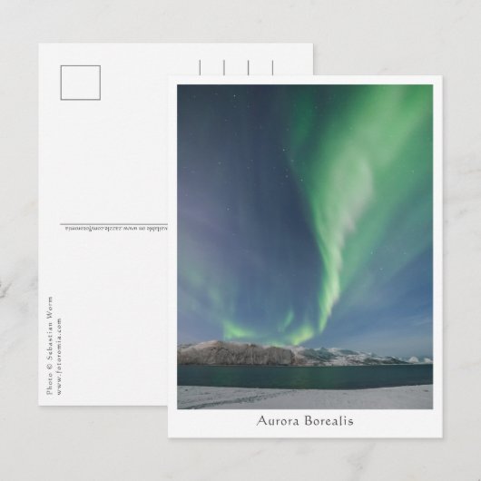 Carte Postale Lumières du Nord en Norvège (Devant / Derrière)