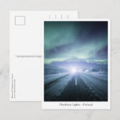 Carte Postale Lumières du Nord Finlande (Devant / Derrière)